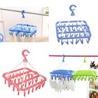  Clothes Hangers with Clips Laundry Drying Rack Foldable Folding Drip