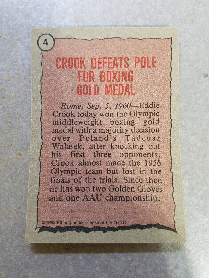 Edward Crook Boxing Olympic Gold Medalist 1983 Greatest Olympians - Image 2 of 2