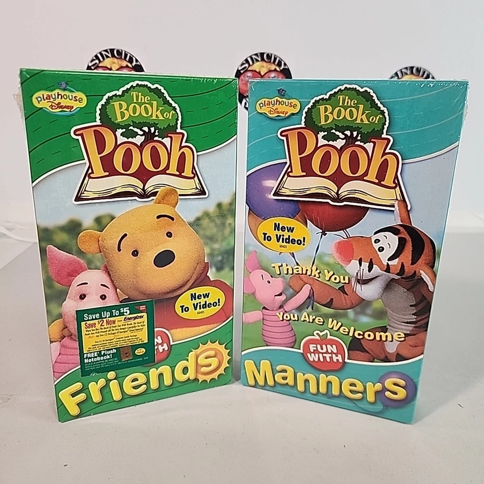 Lot 5 VHS The Book of Pooh  Fun With Manners  Friends Chip N Dale Disney New - Image 4 of 4