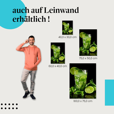 Postereck 1452 - Poster Mojito Cocktail - Impression D'Art Pour Cuisine Et Bar - 61x40,5 Cm (3:2)