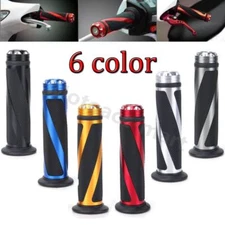 Universal Motorcycle 7/8" 22mm Handlebar Rubber Gel Hand Grips Bar For Kawasaki