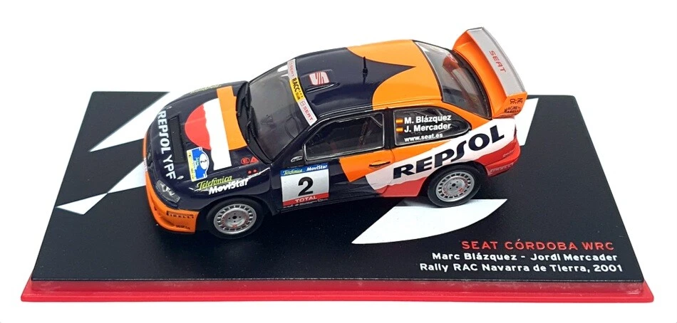 Altaya 1/43 Scale AT28423J - Seat Cordoba WRC #2 RAC Navarra de Tierra 2001 - Photo 4/4