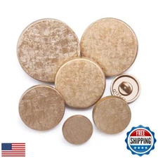 SEMINI 36 Pieces Mixed 6 Sizes Metal Button Alloy Shank Button Round Shaped S