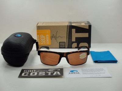 New Costa Del Mar Sunglasses SOUTH SEA Tortoise Green Mirror 580P POLARIZED