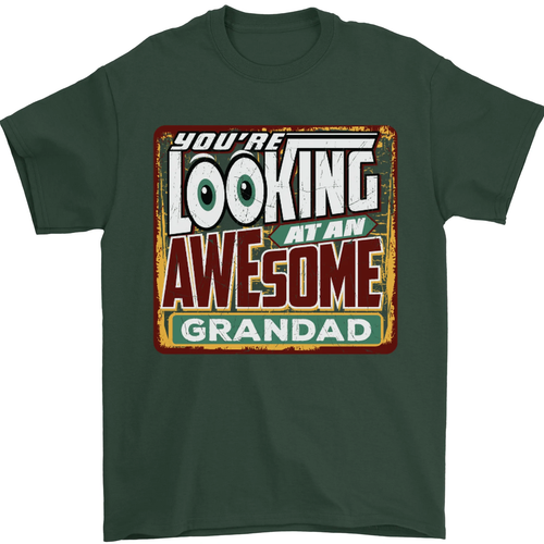 Youre Looking at an Awesome Grandad Mens T-Shirt 100% Cotton - Picture 2 of 102