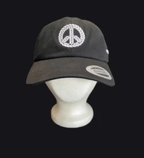 New Lodge Bread Company Peace Logo Black Adjustable Baseball Hat