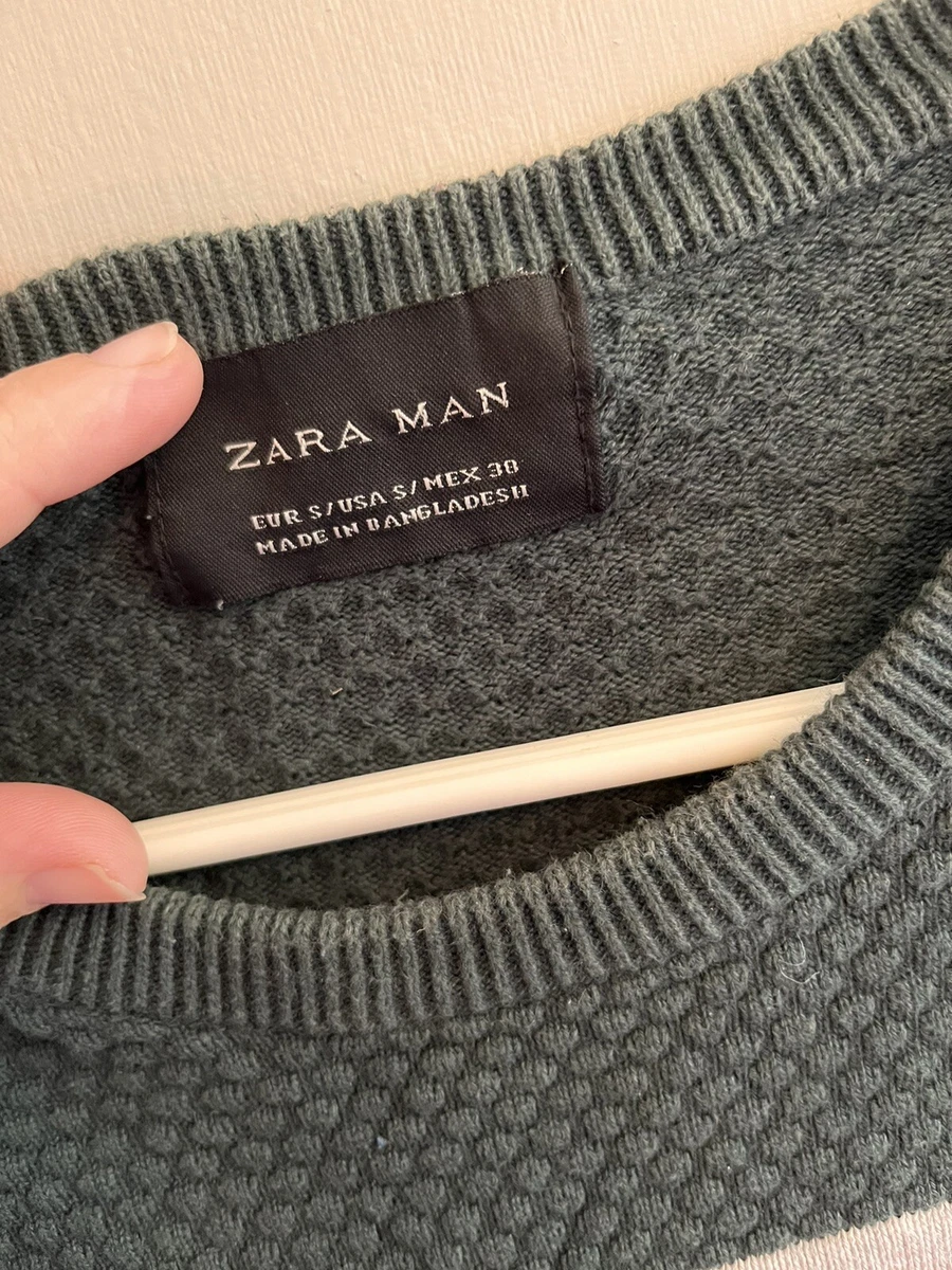 Zara Man Textured Sweatshirt Sweater Men s Size Small oversized