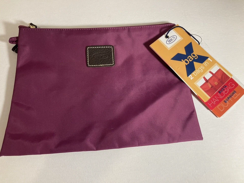 NUEVO BOLSO DE MANO BRIC'S VIOLETA X BOLSO DE MANO 12" PLEGABLE 2 BOLSAS EN UNA Foto 4 de 4