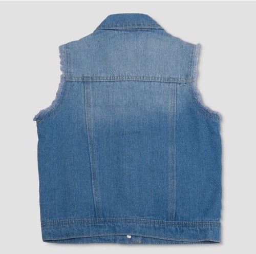 Disney x Junk Food Girls Mickey Mouse Button Down Denim Vest Size S - Picture 2 of 6