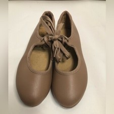 Danshuz tan tap shoes star tone girls size 10.5 dance