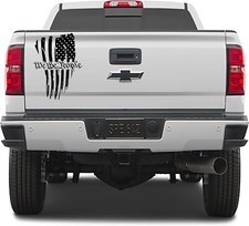 Distressed Flag Patriotic We The People Vinyl Decal Sticker 19" X 14" USA