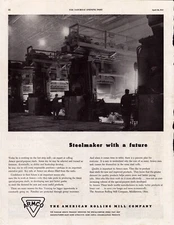 1947 ARMCO American Rolling Mill Co Industrial Machinery Vintage Print Ad A38