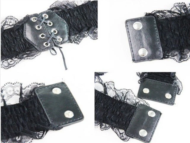 Fashion Women Lady Self Tie Up Buckle Lace Corset Stretch Belt Elastic Waistband - Image 2 of 3