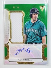 Kyle Seager 2018 Topps Triple Threads Autograph Jumbo Jersey Relic Green /50 SP