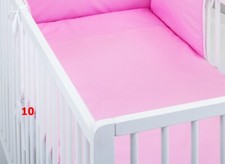 4 pc cot bed bedding set nursery baby 100% cotton covers GREY PINK YELLOW BLUE