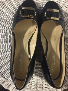 Shoes Naturalizer N5 Comfort Black Patent Man Made 3 Wedge Sz