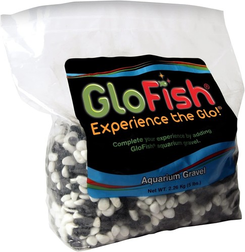Glofish Aquarium Kies, schwarz mit weiß fluoreszierendem, 5-Pfund-Beutel - Bild 2 von 7