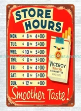 plaque reproductions  CIGARETTES ads metal tin sign