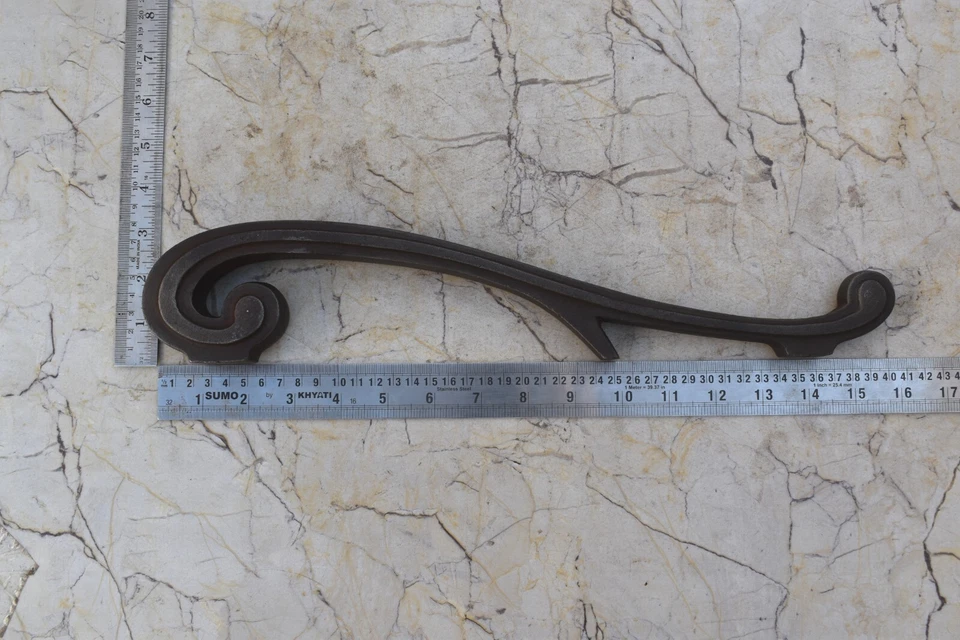 Винтажные чугунные большие и тяжелые дверные ручки викторианской эпохи для фермерского сарая деко - Изображение 4 из 4