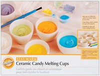Wilton Stay Warm Ceramic Candy Melting Cups Set Of Six With Brushes Set on sale Wilton Stay Warm Ceramic Candy Melting Cups Set Of Six With Brushes Set on sale