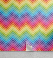 Image of Rainbow Wallpaper Colorful Vivid Chevron