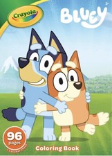 Crayola Bluey Coloring Book, 96 Coloring Pages With Sticker Sheet Brand New