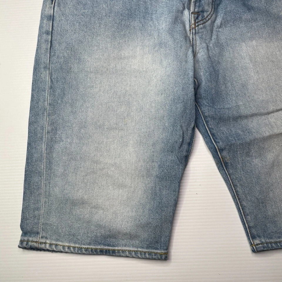 Lee Cooper Distressed Norris Slim Denim Jean Shorts 36 Waist Blue Casual Style - Image 3 of 4