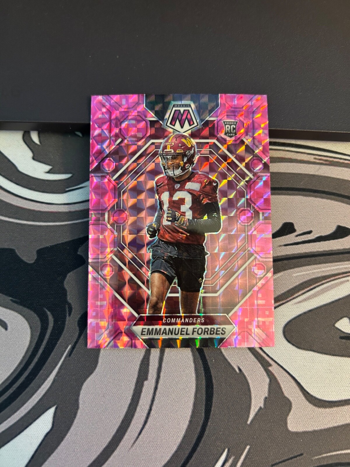 2023 Panini Mosaic - Rookies Emmanuel Forbes #319 Camo Pink Mosaic Prizm (RC)