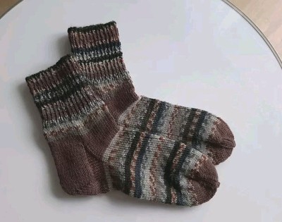 Kinder Wollsocken Handarbeit.  Gr:30-31 neu.  75% Schurwolle .  Waschen  Bis 40°