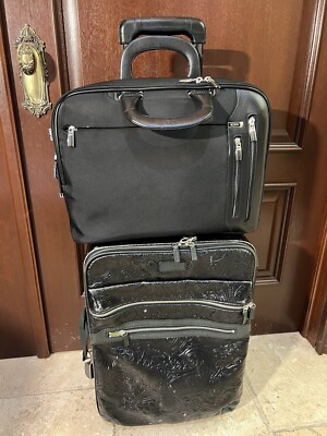 Tumi Black Expandable Organizer Computer Brief Case, Like From Shop! Best Cond.