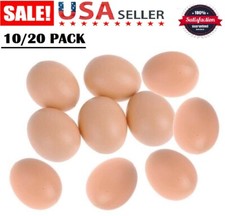 20  Fake Dummy Egg Hen Chicken Joke Prank Plastic Eggs Home Kitchen Decor USA