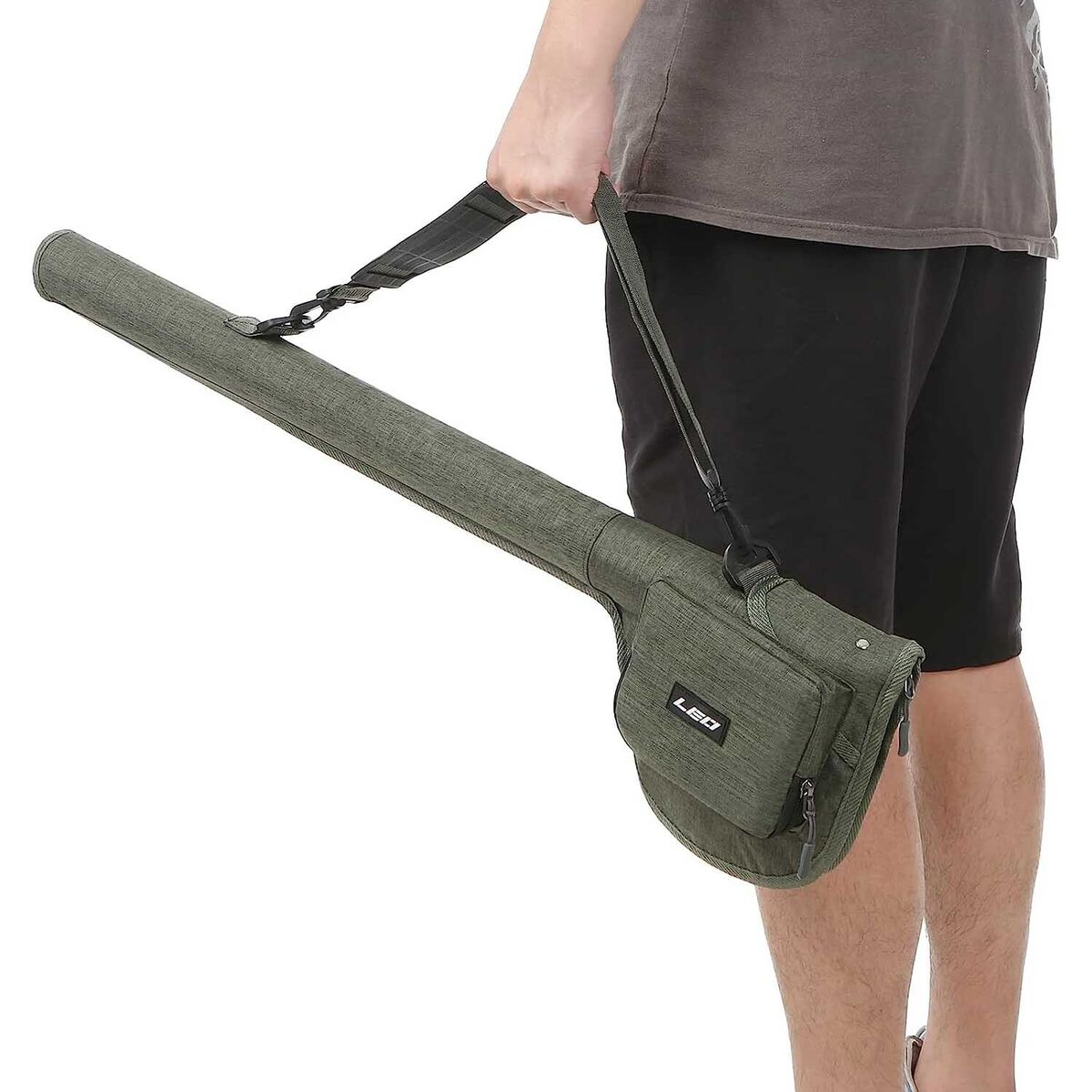 Canvas Fly Fishing Rod Bag Portable Fishing Pole Rod Reel Storage Tubes  Cases