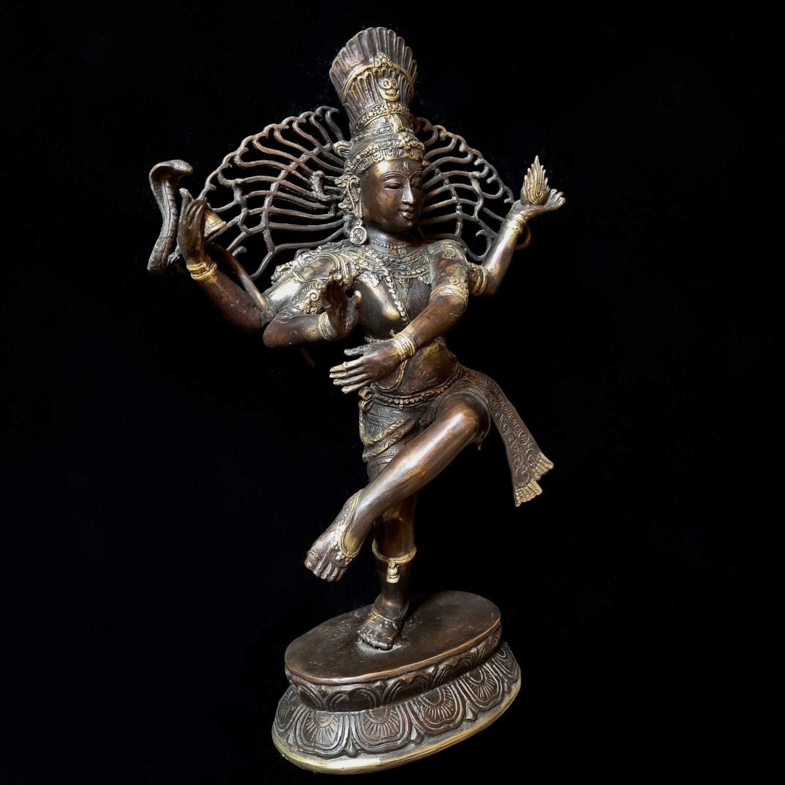 18" Shiva Nataraja Bronze Statue Hindu God Dancing Sculpture Altar Decor Art