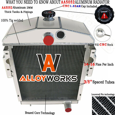 3Row Tractor Radiator Fits Farmall international M MD MDV SMTA SUPER M 357158R92