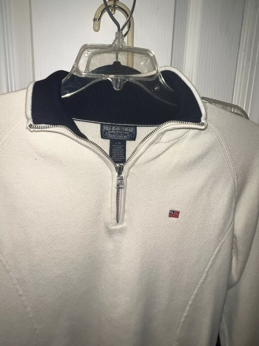 White ralph deals lauren quarter zip