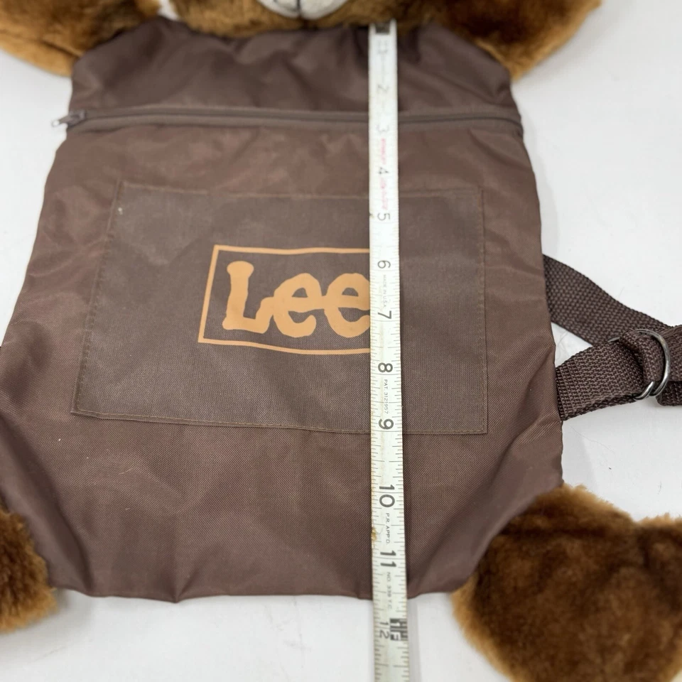 Lee джинсы винтажный плюшевый медведь плюшевый рюкзак нейлона молнии сумка - Изображение 4 из 4