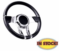Flaming River FR20150 - Waterfall Steering Wheel - Black Leather