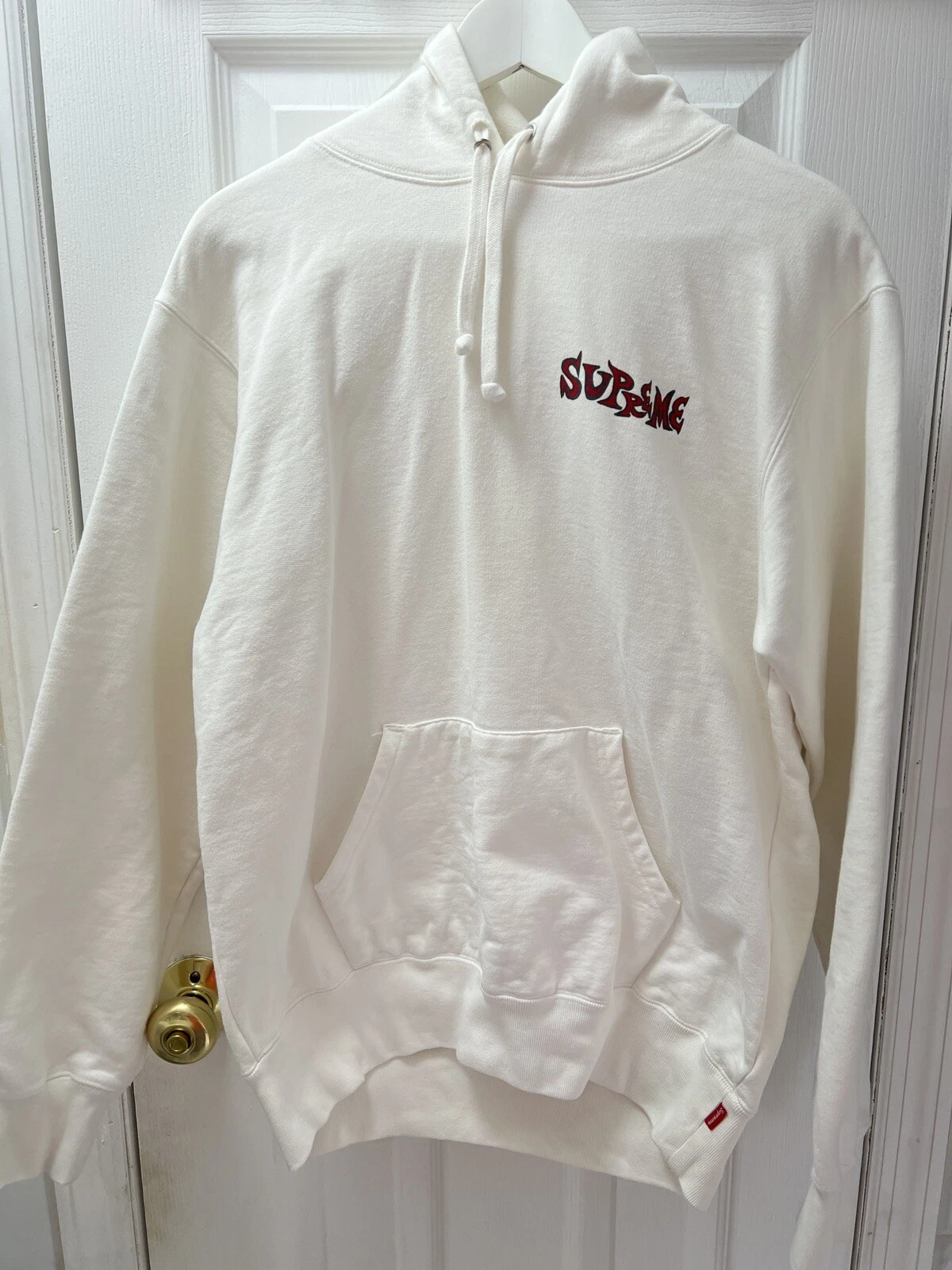White Supreme Portrait Hooded Sweatshirt size M Pre own