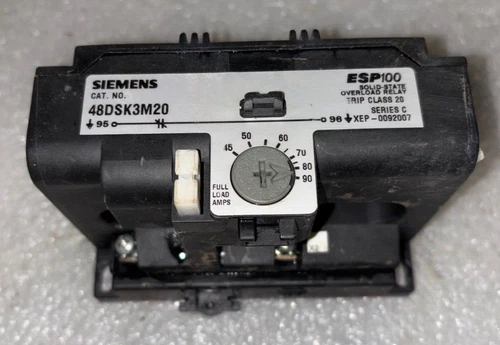 SIEMENS 48DSK3M20 Solid State Overload Relay ESP100 45-90Amp 3p 600V Class 20