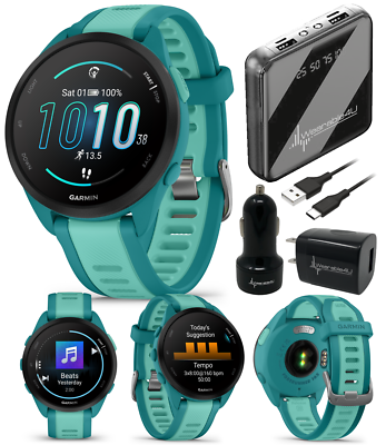 Garmin Forerunner 165 Music Running Smartwatch AMOLED Turquoise w
