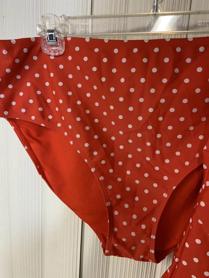 Купальник-танкини Basic Edition 2 Pce, размер 14, красный в горошек, Adj. Ремни, мягкие - Изображение 4 из 4