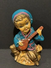 Vintage Boudoir Pets 1968 Ceramic Retro Hippy Coin Bank