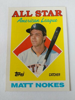 1988 Topps Matt Nokes Detroit Michigan Tigers All Star baseball card #393