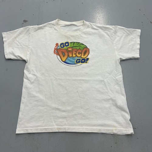 Vintage 2006 Nick Jr Viacom Go Diego Go TV Show Promo T Shirt Youth Size Small