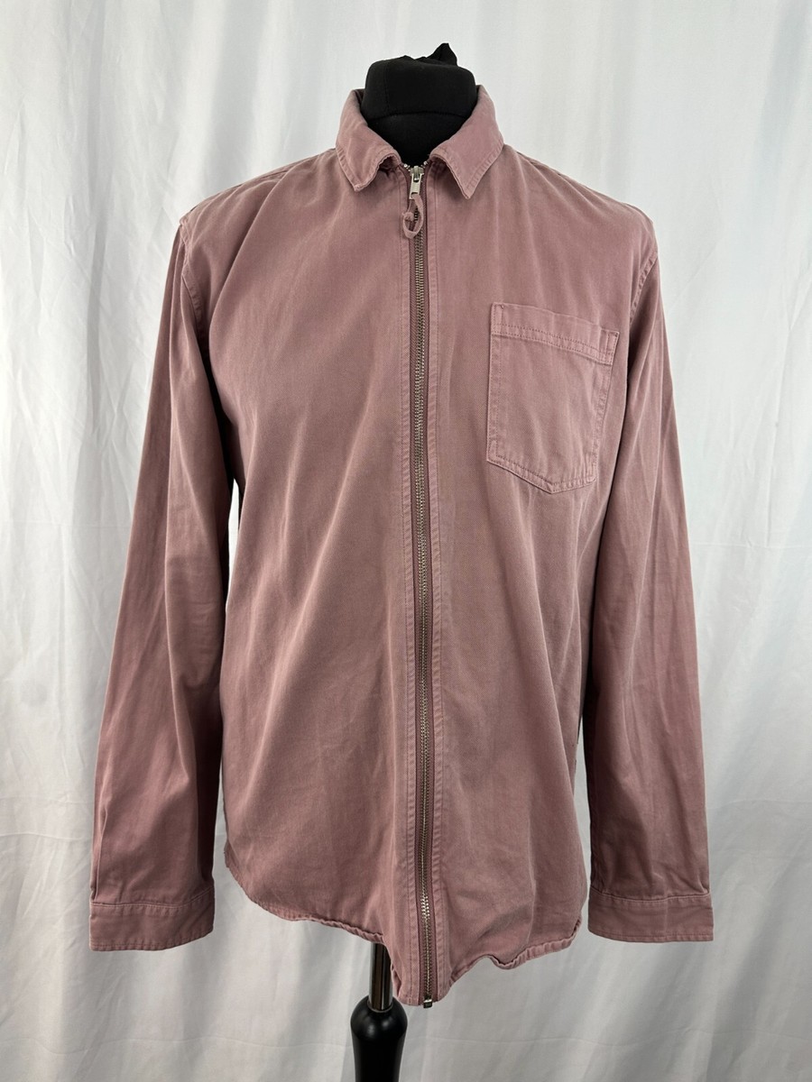 Mens VOI JEANS Denim Jacket Harrington Pink salmon Cotton