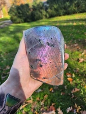 1.9 LB Flashy Rainbow Labradorite Natural Crystal Freeform - Colorful Display