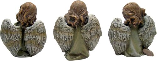 Peaceful Garden Angel Girl Figurines, Outdoor Decor, Set of 3 Assorted Sizes - Picture 4 of 7