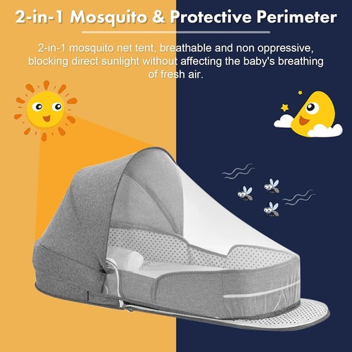 omzer Baby Travel Bassinet Portable Bassinets - Foldable Baby Co-Sleeping Bed - Picture 5 of 7