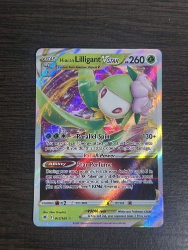 HISUIAN LILLIGANT VSTAR 018/189 Holo Astral Radiance Pokemon NM/M NM/M
