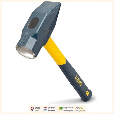 64 oz Blacksmith's Hammer with Fiberglass Handle and Textured Cushion Grip